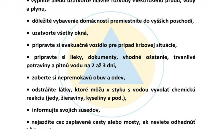 Fotka - Ako postupovať pri vzniku povodne?