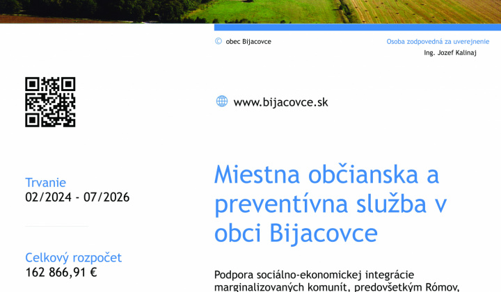 Fotka - Miestna občianska a preventívna služba v obci Bijacovce