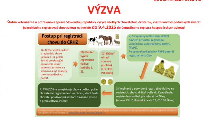 Fotka - Výzva na registráciu chovu 
